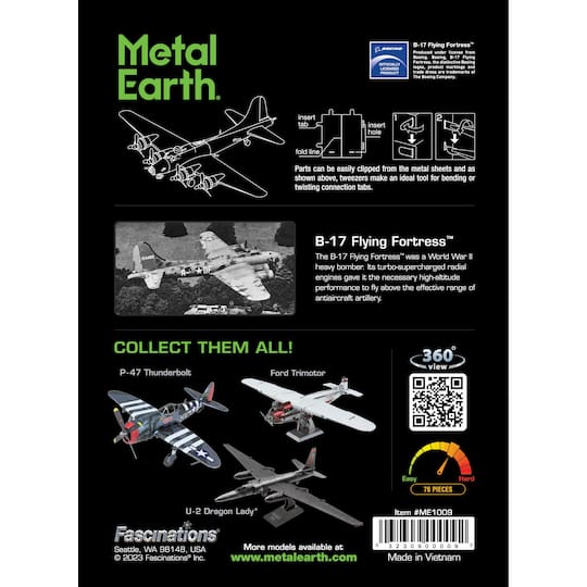 Metal Earth® B-17 Flying Fortress™ Steel Model Kit